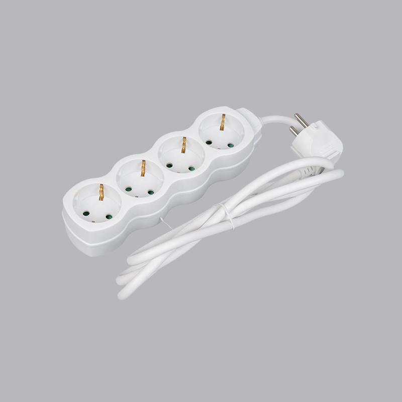 LOG-04 Duitse type kalebasvormige 4-voudige stekkerdoos Multi-Socket