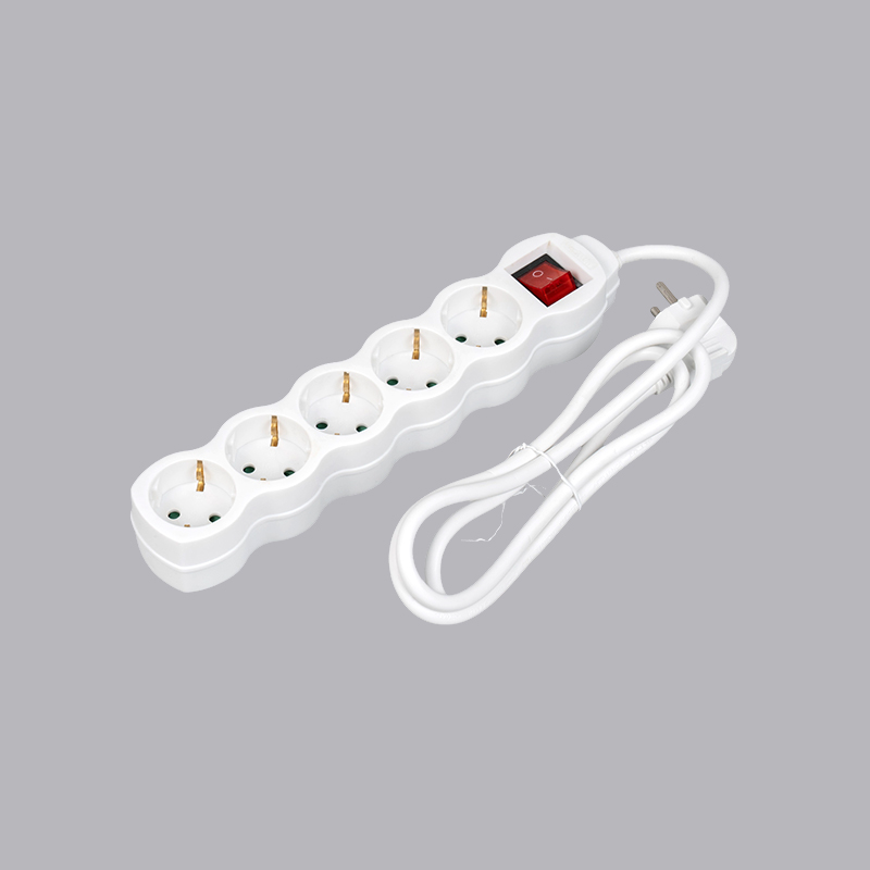 LOG-05K Kalebasvormige 5-voudige stekkerdoos van het Duitse type met schakelaar Multi-Socket