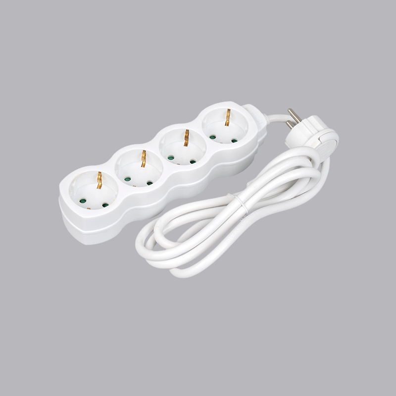 LOG-04L Kalebasvormige 4-voudige stekkerdoos van het Duitse type met trekring Multi-Socket