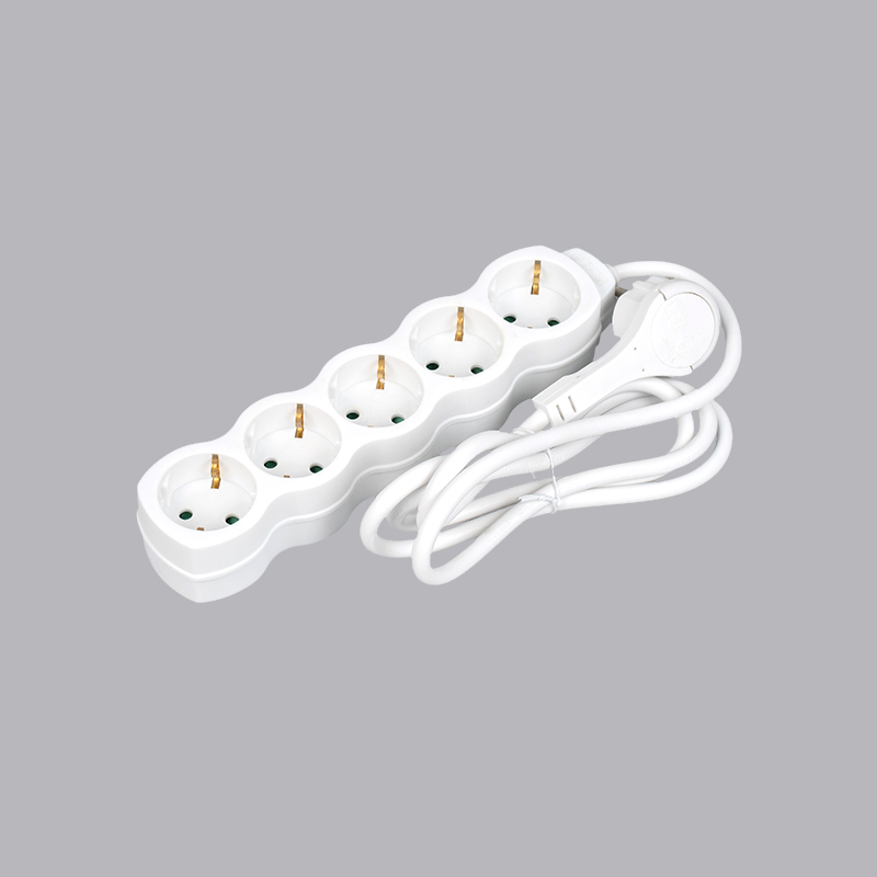 LOG-05L Kalebasvormige 5-voudige stekkerdoos van het Duitse type met trekring Multi-Socket