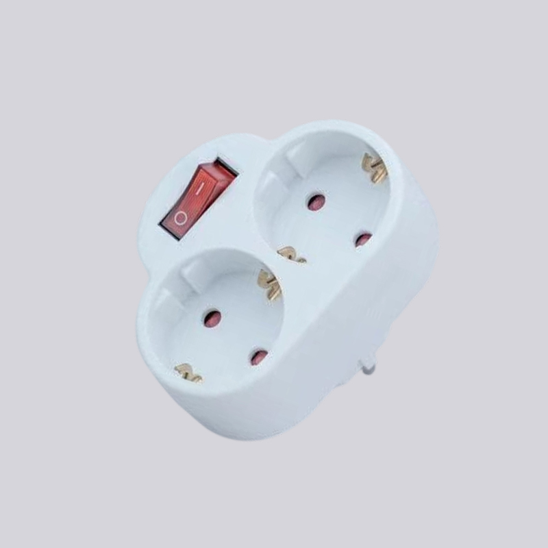 G01-02K Duits type twee ronde stekkers met schakeladapter